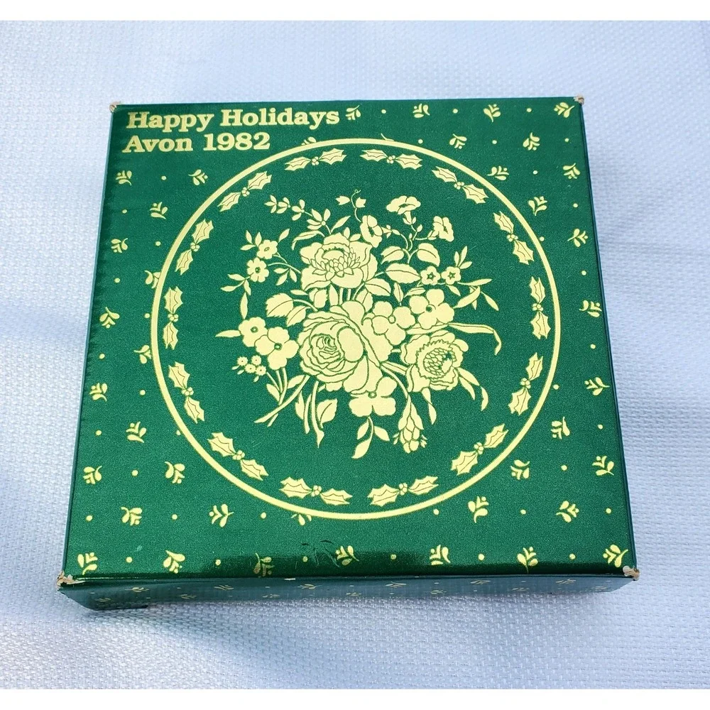 NIB Avon 1982 Royal Worcester Fine Porcelain Trinket Dish Floral 4.5